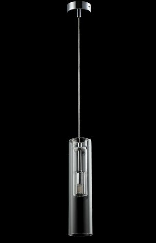 Светильник подвесной BELEZA SP1 F CHROME Crystal Lux прозрачный 1 лампа, основание хром в стиле лофт  фото 3
